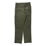 Carhartt Double Knee Carpenter Pants - 29W 29L Green Cotton