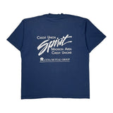 Credit Union Spirit Fruit Of The Loom Single Stitch T-Shirt - XL Blue Cotton Blend
