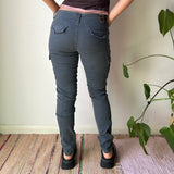 X-Cape Skinny Cargo Trousers - 29W UK 8 Grey Cotton Blend