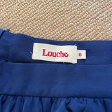 Louche Midi Skirt - 25W UK 6 Blue Viscose Blend