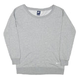 NIKE Womens Grey Sweatshirt Crew Neck M Lightweight Cotton Blend Casual