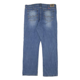 WRANGLER Mens Regular Fit Blue Denim Jeans W40 L33 Classic Zip Closure