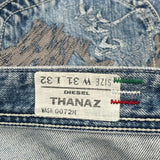 Diesel Thanaz Slim Fit Jeans - 35W 32L Light Wash Cotton