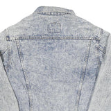 LEVI'S Mens Blue Denim Jacket S Cotton Blend Button Closure Classic Fit Casual