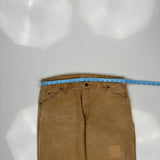 Dickies Carpenter Trousers - 37W 32L Brown Cotton