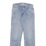 CARHARTT Mens Slim Light Blue Denim Jeans W29 L34 Zip Closure Cotton Blend