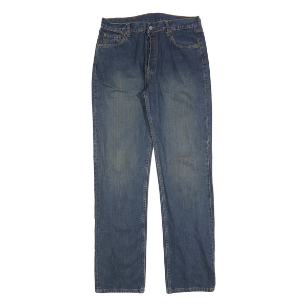 LEVI'S 501 Mens Jeans Blue Regular Straight Denim Medium W32 L34 Button Closure