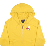 AIR JORDAN Mens Yellow Hoodie L Zip Up Cotton Blend Casual Sweatshirt