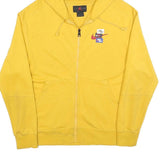AIR JORDAN Mens Yellow Hoodie L Zip Up Cotton Blend Casual Sweatshirt