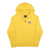 AIR JORDAN Mens Yellow Hoodie L Zip Up Cotton Blend Casual Sweatshirt