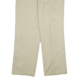 DICKIES Mens Cotton Blend Beige Regular Fit Straight Leg Trousers W36 L30