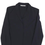 EMPORIO ARMANI Womens Black Wool Blend Jacket M Button Closure Classic Tailored