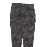 FSBN Womens Cotton Blend Black Camouflage Slim Tapered Trousers W28 L28