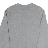 CHAPS Mens Grey Patterned Jumper Crew Neck Basic Knit L Classic Stylish Comfort