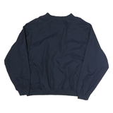 REEBOK Mens Navy Polyester Blend Jacket 2XL Plain Casual Lightweight Pullover