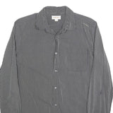 DIESEL Mens Black Striped Cotton Blend Shirt M Button Down Long Sleeve Casual