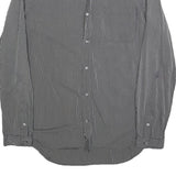 DIESEL Mens Black Striped Cotton Blend Shirt M Button Down Long Sleeve Casual