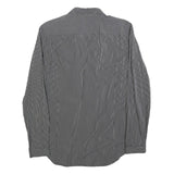 DIESEL Mens Black Striped Cotton Blend Shirt M Button Down Long Sleeve Casual