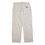 CARHARTT Mens Cotton Blend Beige Regular Fit Straight Leg Trousers W32 L30
