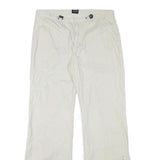 TRAILER Mens Polyester Blend Cream Relaxed Drawstring Trousers W33 L33 Casual