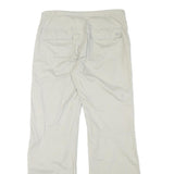TRAILER Mens Polyester Blend Cream Relaxed Drawstring Trousers W33 L33 Casual