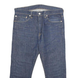 LEVI'S 510 Mens Jeans Blue Slim Skinny Denim Raw W34 L22 Zip Cotton Blend