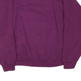 TULTEX Womens Purple Cotton Blend Crew Neck Sweatshirt L Casual Pullover