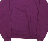 TULTEX Womens Purple Cotton Blend Crew Neck Sweatshirt L Casual Pullover