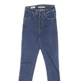 LEVI'S Big E Womens Jeans Blue Slim Skinny Denim Raw W24 L28 Button Fly