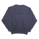 FREY Mens Blue Cotton Blend Crew Neck L Sweatshirt Mountain Graphic Embroidery