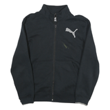 PUMA Mens Black Cotton Blend Zip Jacket L Sports Casual Streetwear