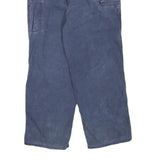 CARHARTT Mens Cotton Blend Blue Regular Straight Trousers W34 L28 Workwear Zip