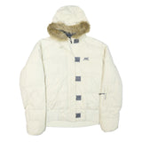 HELLY HANSEN Womens White Puffer Jacket L Polyester Blend Insulated Winterwear