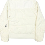 HELLY HANSEN Womens White Puffer Jacket L Polyester Blend Insulated Winterwear
