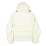 HELLY HANSEN Womens White Puffer Jacket L Polyester Blend Insulated Winterwear