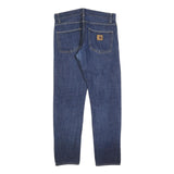 CARHARTT Mens Slim Blue Denim Jeans W32 L32 Cotton Blend Zip Pockets Casual