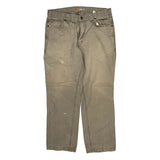 Carhartt Carpenter Trousers - 36W 29L Khaki Cotton