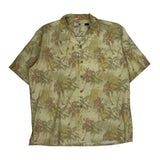Lee Floral Hawaiian Shirt - Large Beige Cotton
