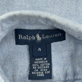 Age 4 Ralph Lauren Shirt - XS Blue Cotton