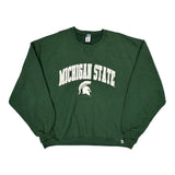 Michigan State Russell Athletic College Sweatshirt - 2XL Green Cotton