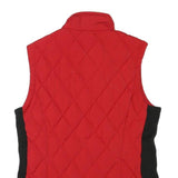 CALVIN KLEIN Mens Red & Black Quilted Zip Jacket M Polyester Blend Stylish