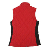 CALVIN KLEIN Mens Red & Black Quilted Zip Jacket M Polyester Blend Stylish