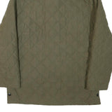 BARBOUR Mens Olive Quilted Button Jacket M Polyester Blend Classic Outerwear