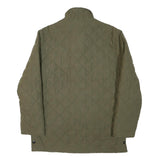 BARBOUR Mens Olive Quilted Button Jacket M Polyester Blend Classic Outerwear