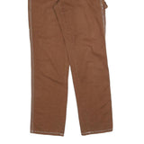 DICKIES Mens Cotton Blend Brown Regular Straight Trousers W27 L30 Workwear