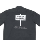 DICKIES Mens Black Four Day Ray Brewing Cotton Blend Shirt L Workwear