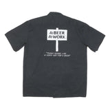 DICKIES Mens Black Four Day Ray Brewing Cotton Blend Shirt L Workwear