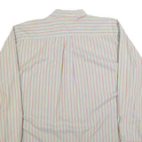 ROCHESTER Mens Beige & Pink Stripe Cotton Blend Shirt XL Classic Long Sleeve