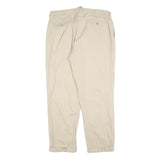 POLO RALPH LAUREN Mens Beige Cotton Blend Regular Fit Trousers W38 L32 Classic