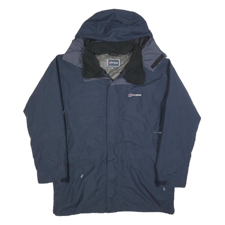 BERGHAUS Mens Navy Blue Outdoor Jacket XL Polyester Waterproof Zip
